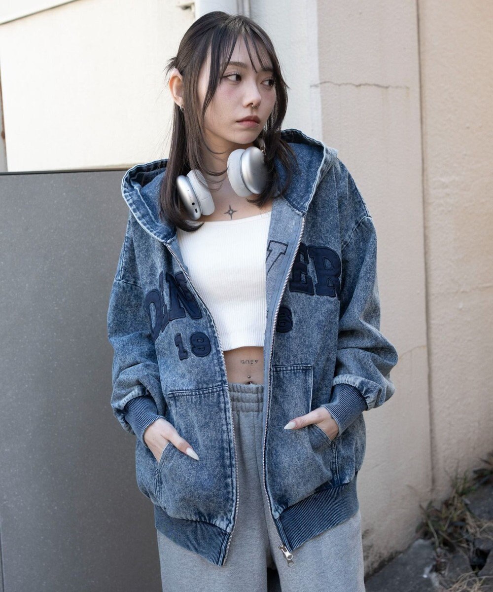 WEGO カレッジロゴBIGZIPパーカー 