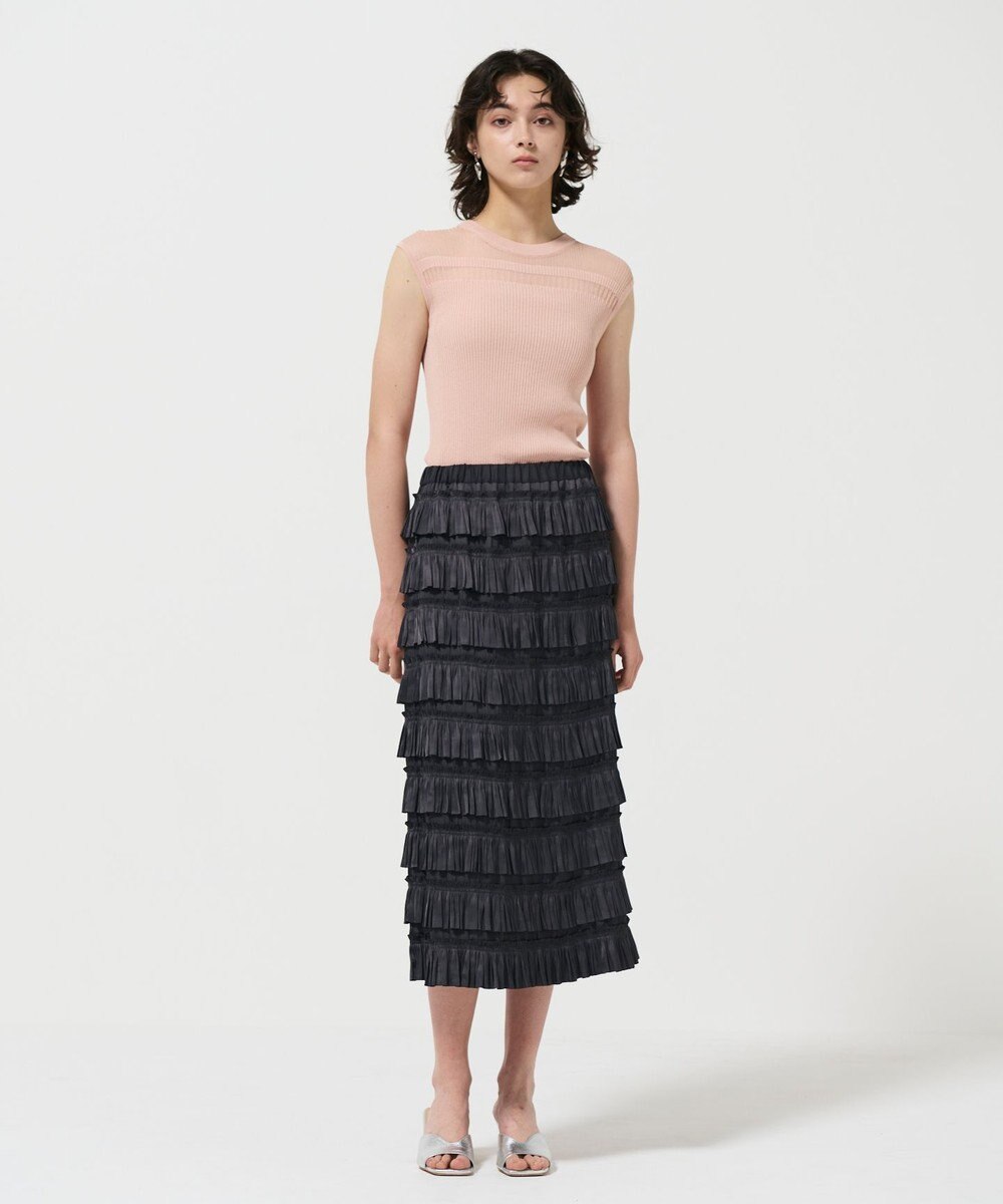 GRACE CONTINENTAL リブシアーニットトップ 