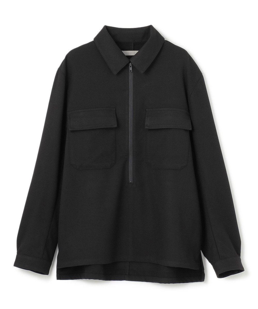 UNFILO MENS 【男女兼用】フラノライク ハーフジップ シャツブルゾン [24年秋冬商品] 