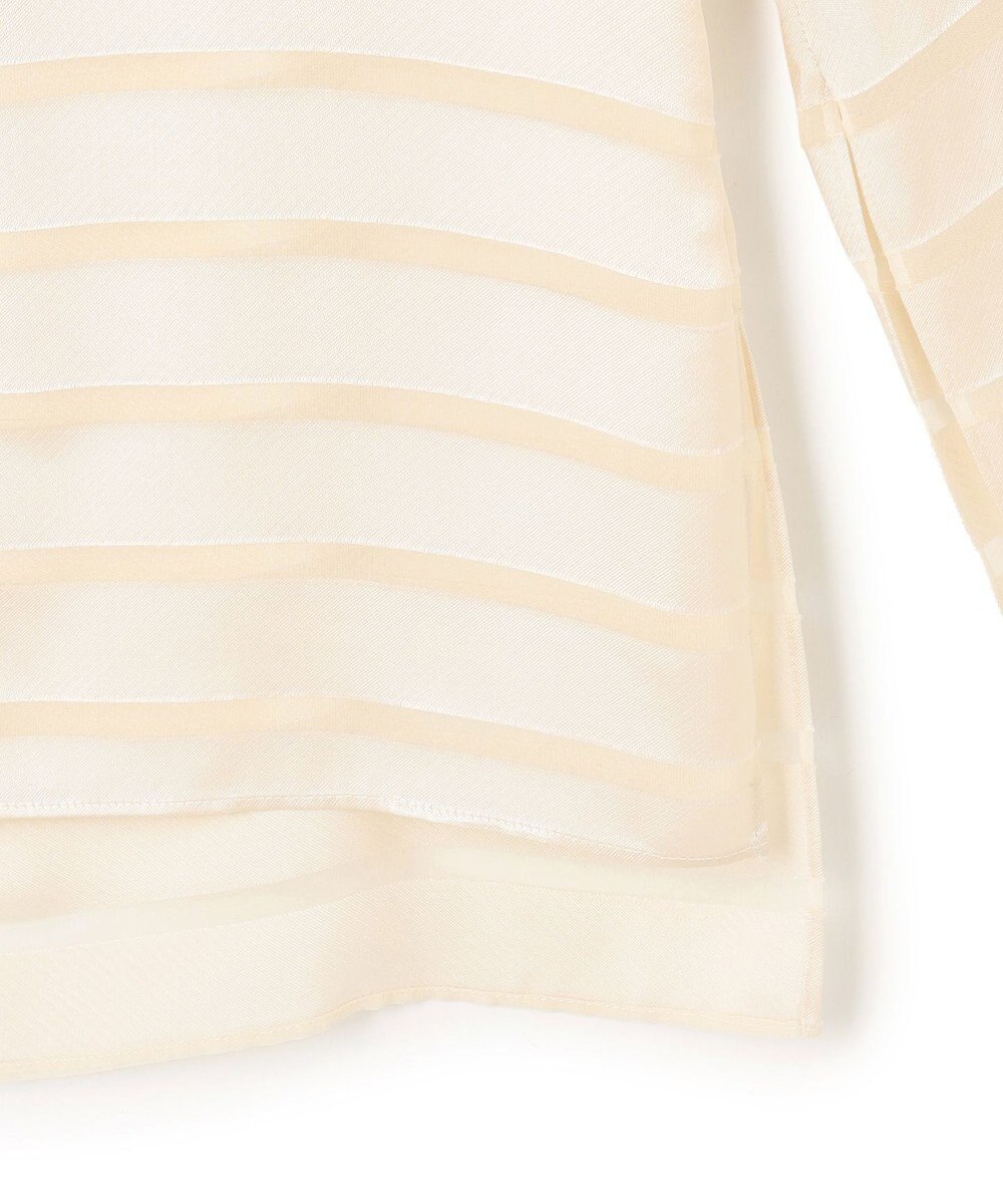 BEIGE， HAUYNITE / ボーダーシアー ボートネックブラウス 