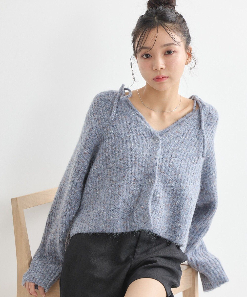 earth music&ecology 【WEB限定】SET2点ショートカーディガン＋リボンキャミソール 