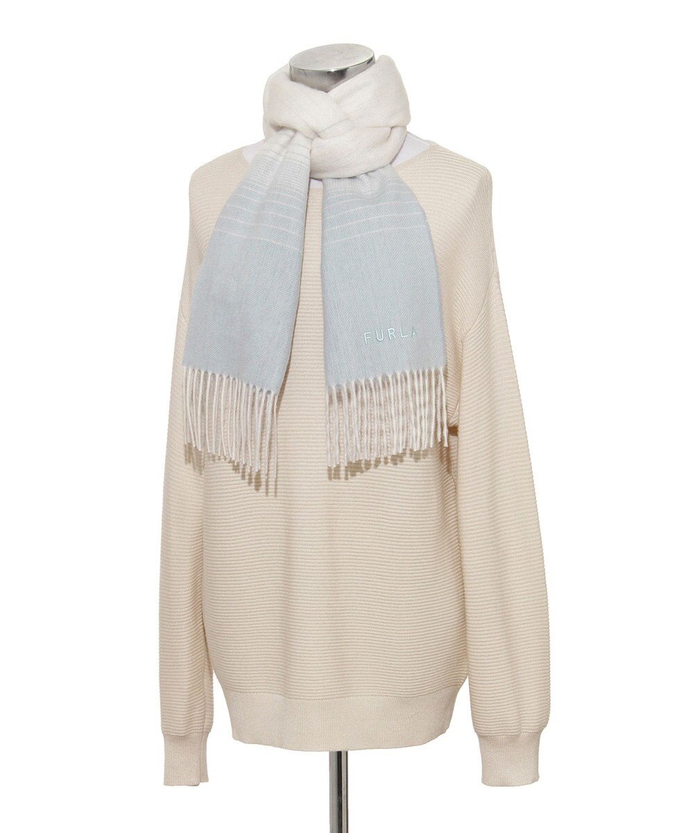 MOONBAT FURLA(フルラ）ウール100％ オンブレー チェックマフラー 