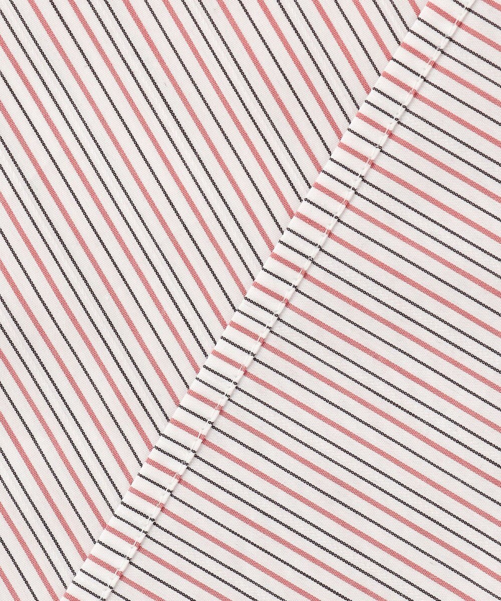 J.PRESS LADIES BEZ ドビーストライプ シャツカラー ブラウス 