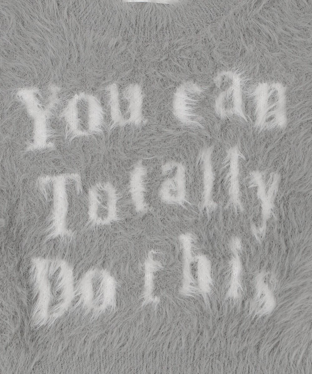 WEGO ロゴシャギーショートニット 