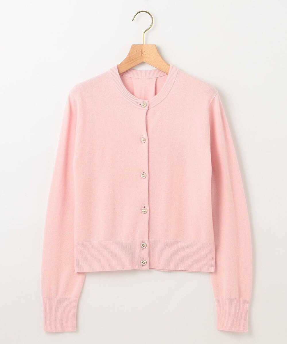 組曲 L 【アンサンブル対応可】ピュアカシミヤ ビジューカーディガン 