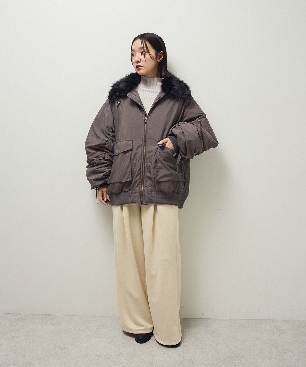 Green Parks ・Ｐｅｔｉｔ　Ｆｌｅｕｒ　ボトルネックリブニット 