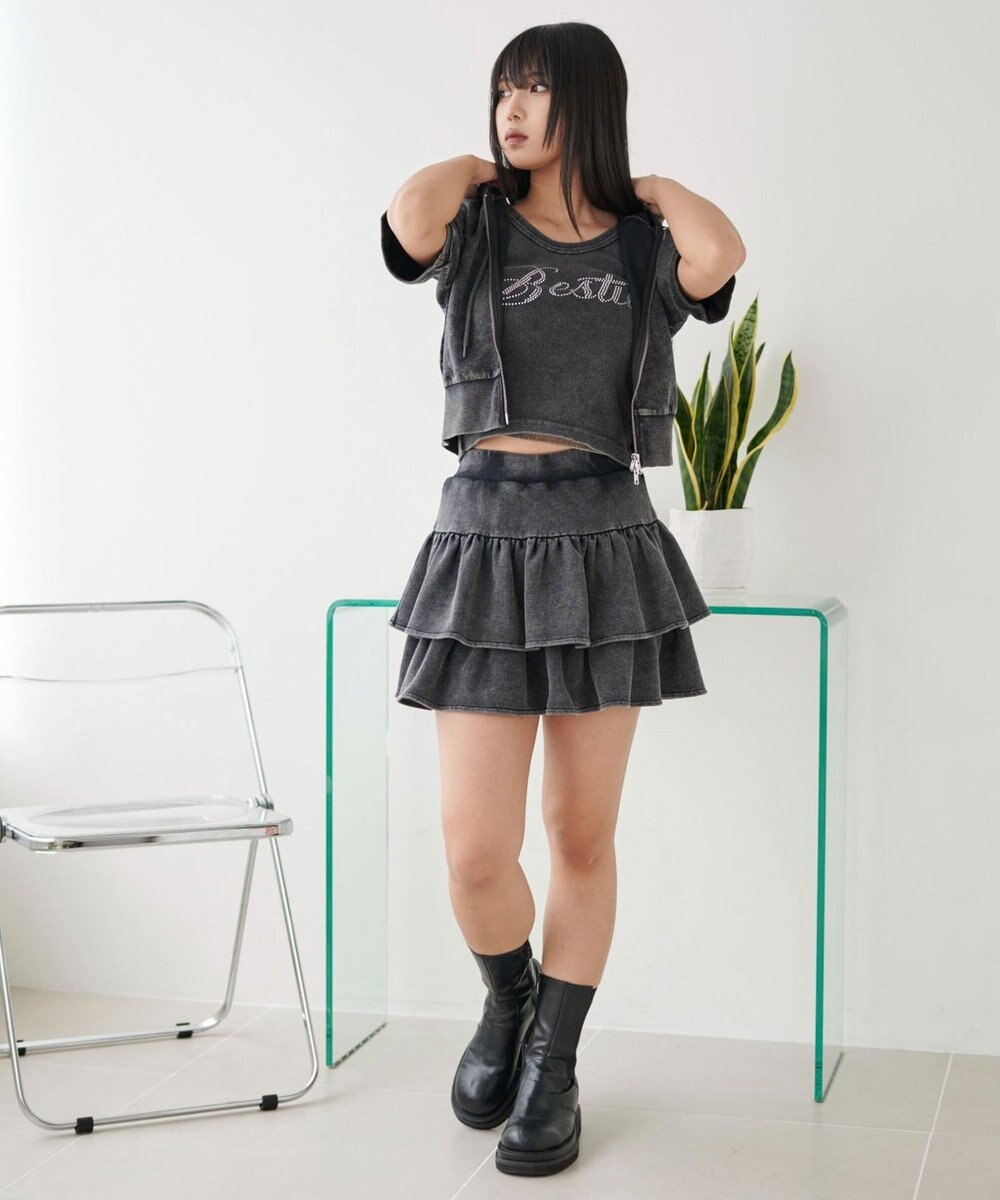 WEGO 半袖ショートパーカー 