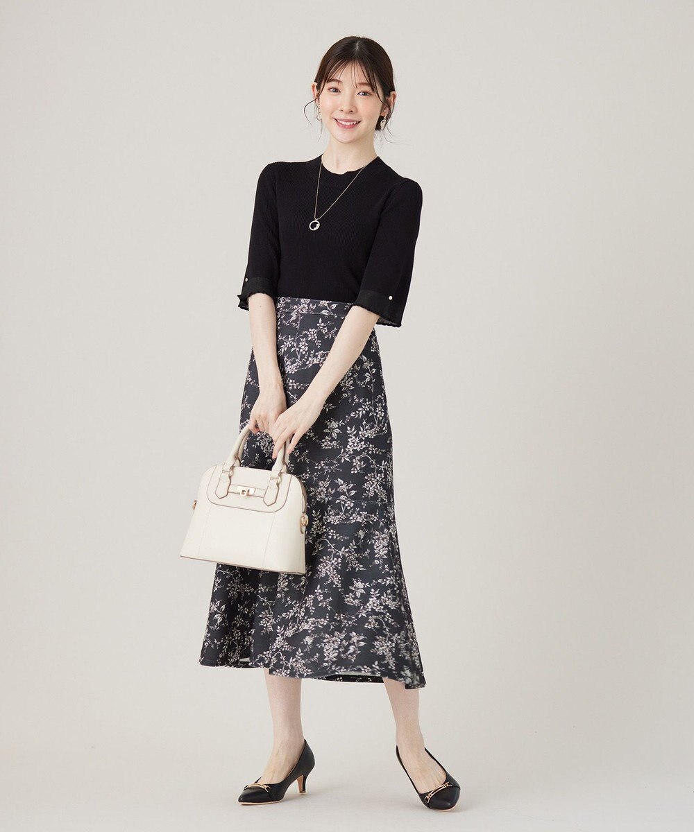 ANY SIS 【洗える】シアーディテール ニット 