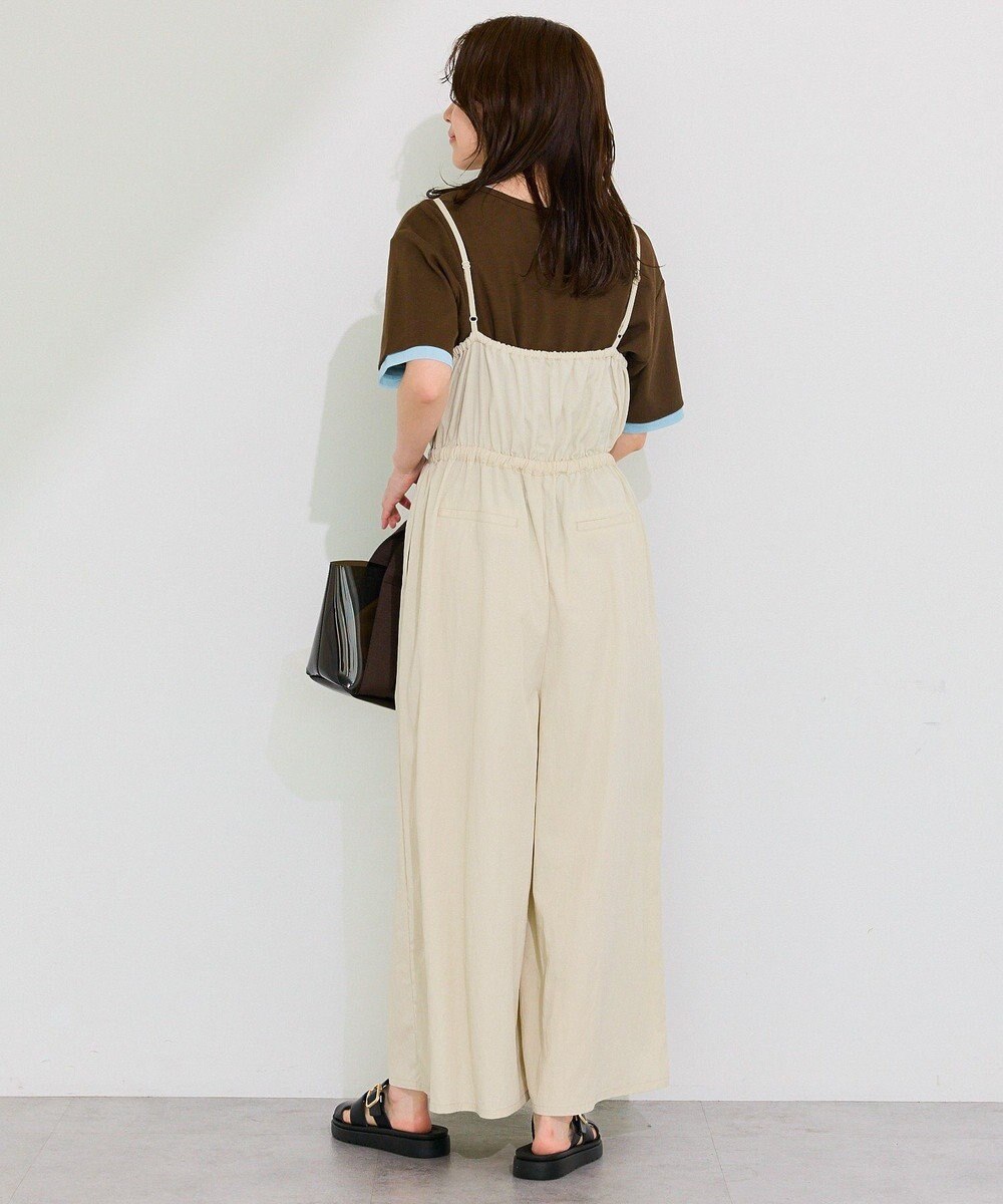Green Parks 胸元バルーンワイドシルエットサロペット 