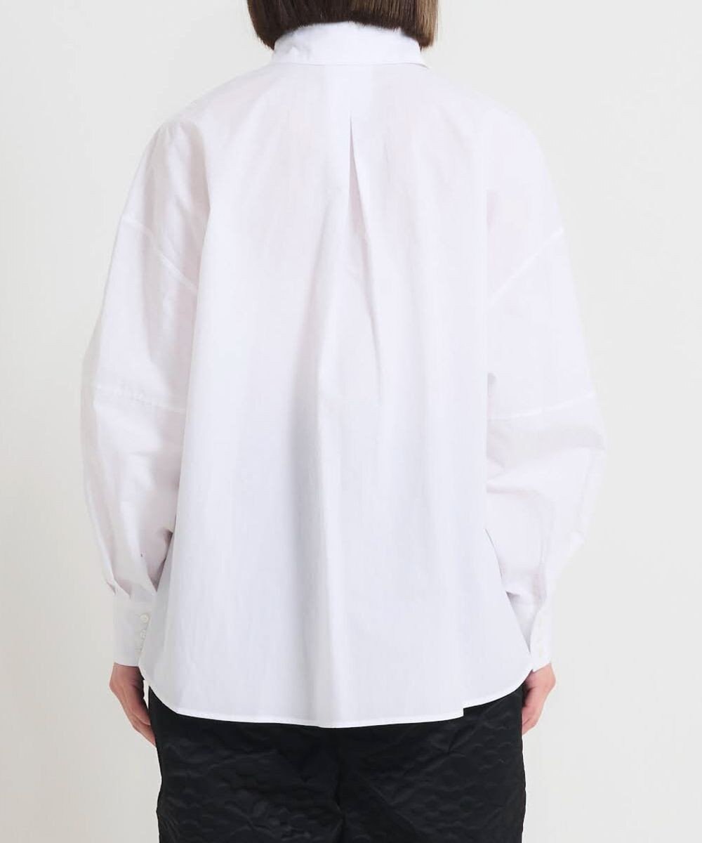 muuc 〈多彩な着方が叶う〉〈衿立て＆衿折り〉〈遠州織物の工場で織られた上質なコットン100%生地〉リボン紐付き多様衿 羽織り＆シャツ 