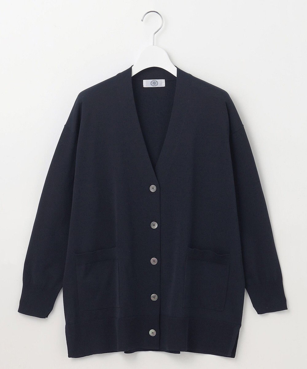 J.PRESS LADIES L 【洗える】 Co/Peライト Vネック カーディガン 