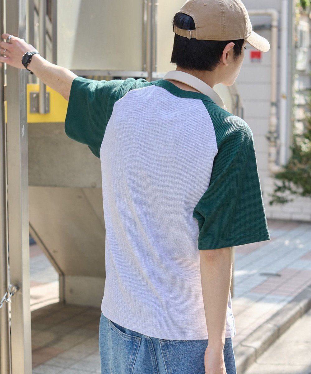 WEGO 【ユニセックス着用ITEM/MLサイズ展開】ワッフルラグランT（SS） 