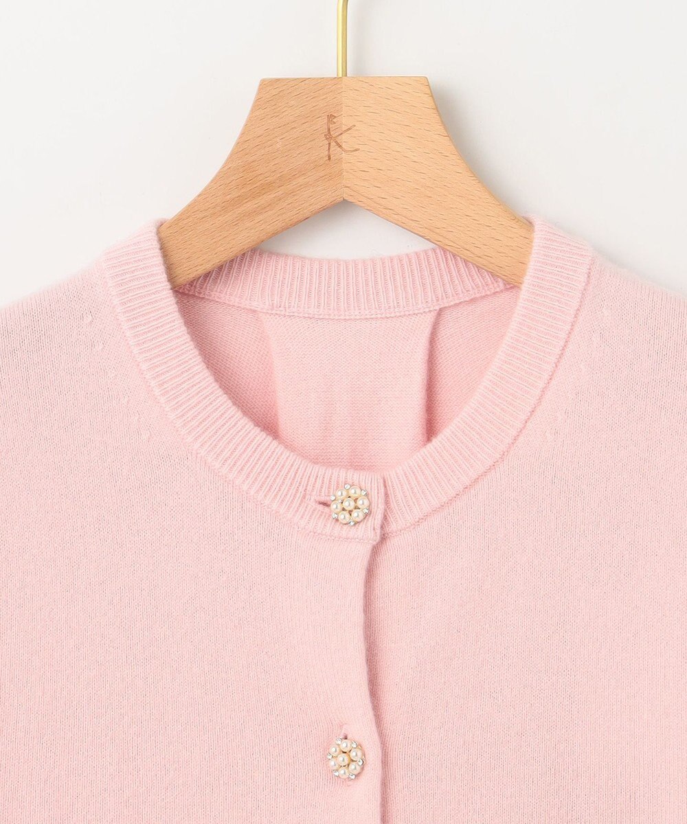 組曲 L 【アンサンブル対応可】ピュアカシミヤ ビジューカーディガン 