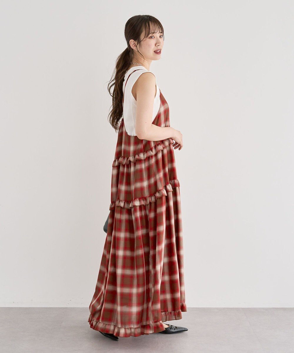 Green Parks ・Ｐｅｔｉｔ　Ｆｌｅｕｒ　オンブレーチェックキャミワンヒ 