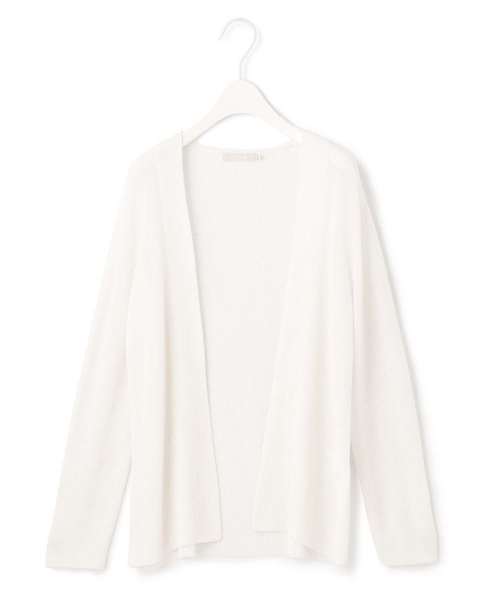 ICB L 【WEB限定カラーあり・洗える】コットンアセテートカーディガン 