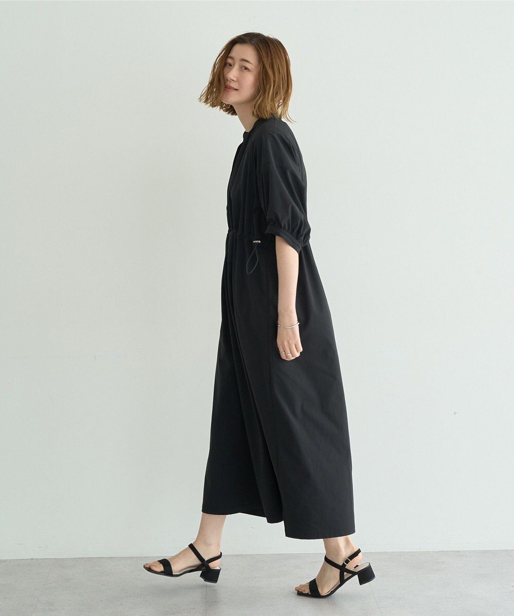 YECCA VECCA <<UVカット>>ドロストギャザー袖ワンピース 