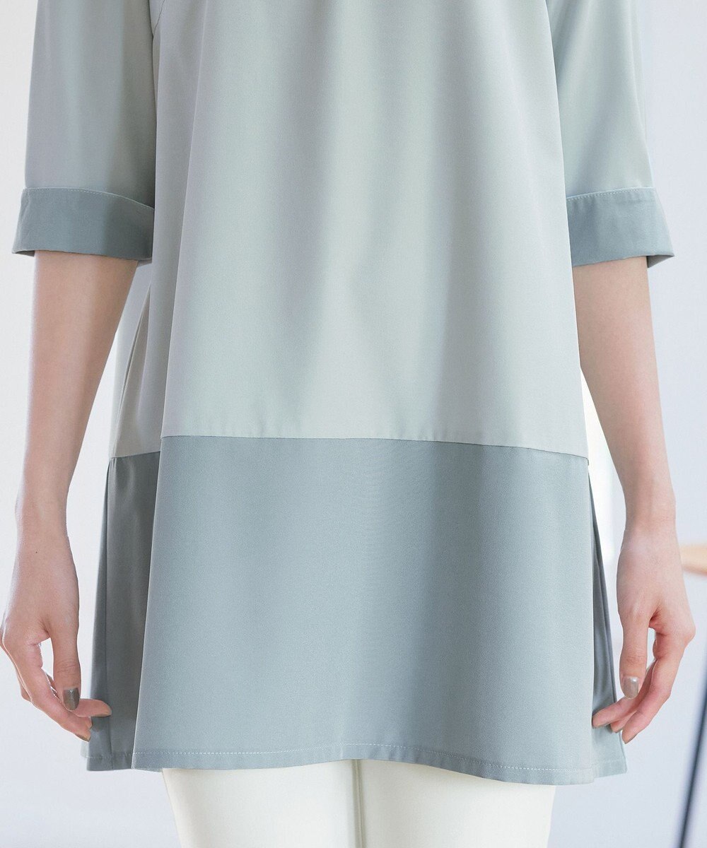 Tiaclasse L 【新色追加】バイカラーチュニック 