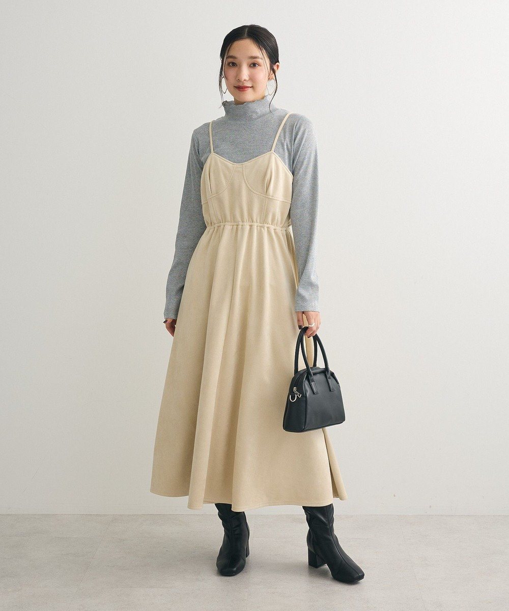 Green Parks ・ＳＵＧＡＲ　ＳＰＯＯＮ　スエードポンチキャミワンピ 