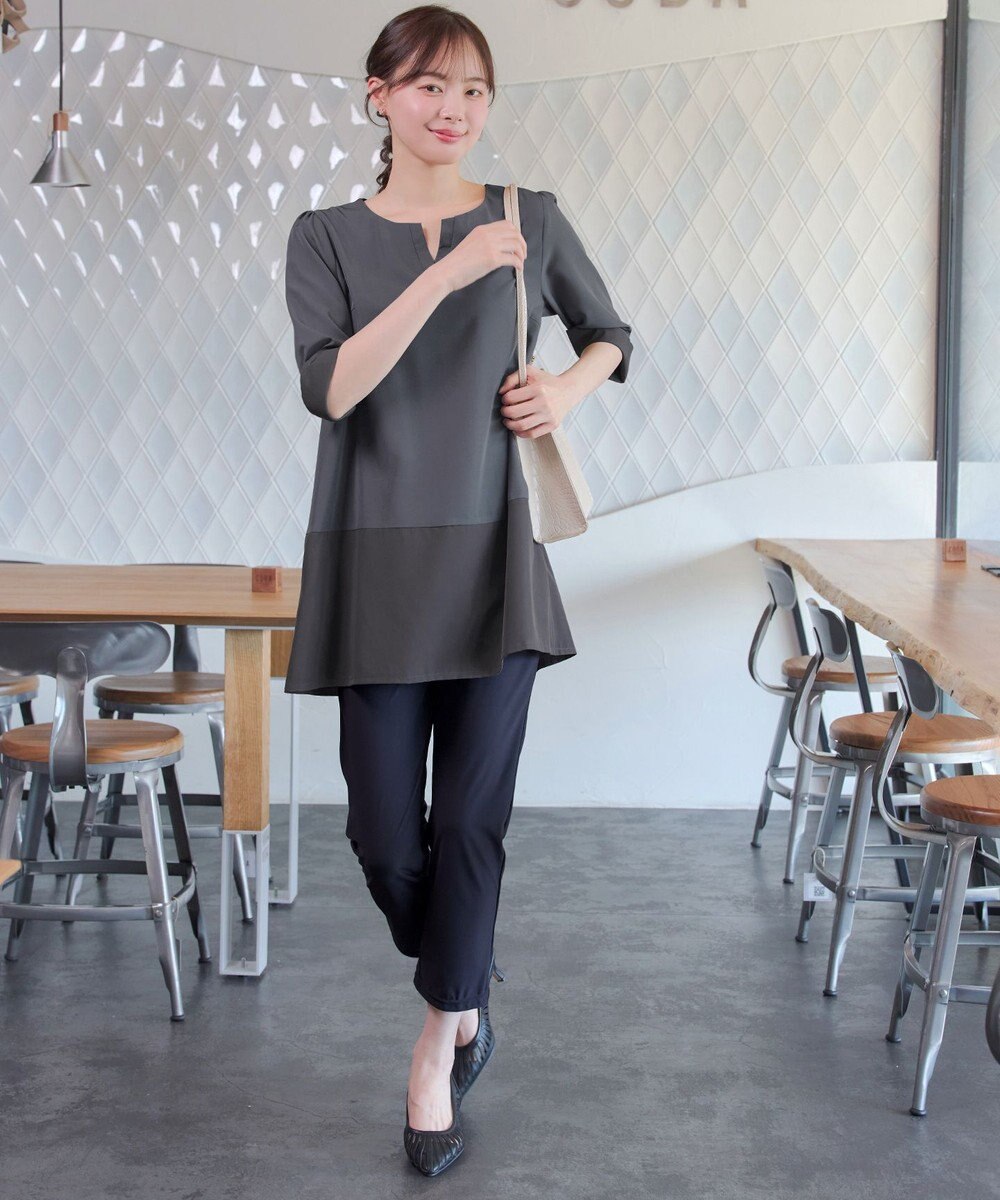 Tiaclasse L 【新色追加】バイカラーチュニック 