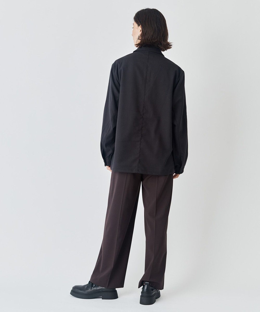 UNFILO MENS 【男女兼用】フラノライク ハーフジップ シャツブルゾン [24年秋冬商品] 