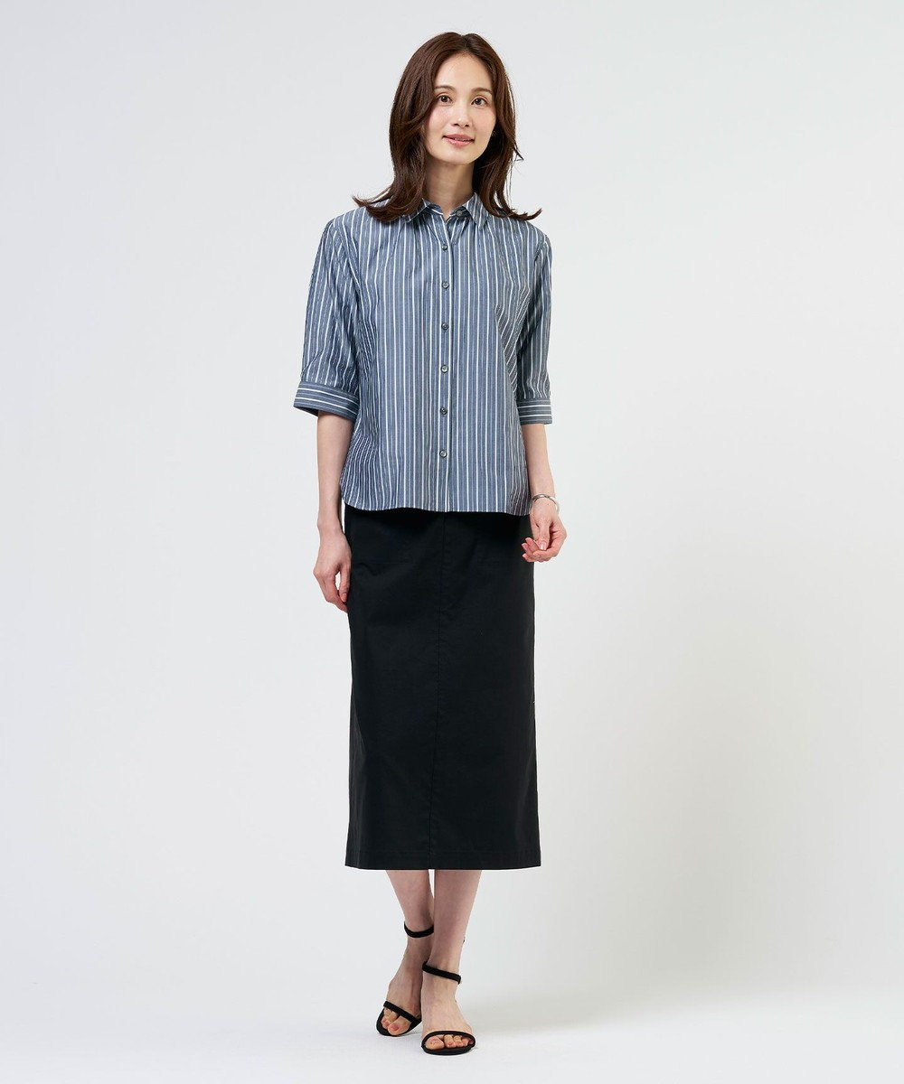 J.PRESS LADIES S 【人気素材】セルロースリネンストレッチ ナロー スカート 
