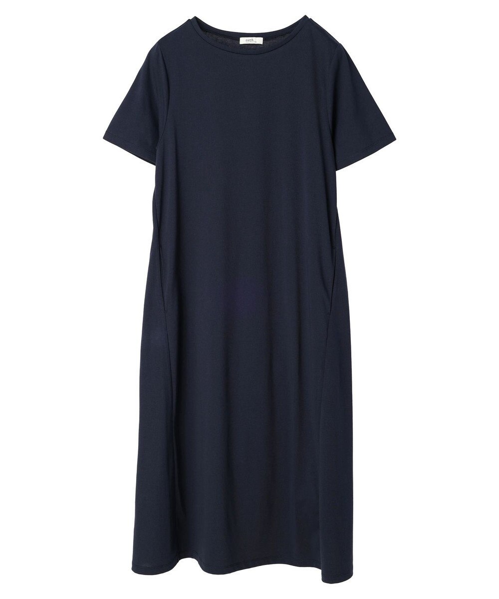 earth music&ecology プレーティング天竺Ａラインワンピース 
