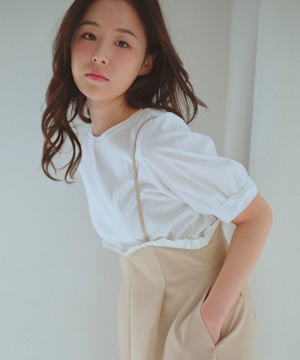 Feroux パフスリーブリボン Tシャツ 