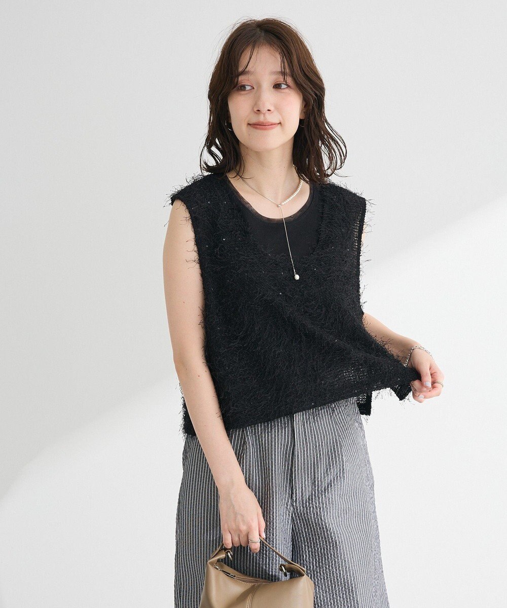 Green Parks フェザーヤーンショートベスト 