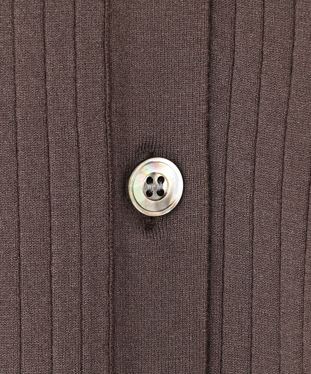 23区 【先行予約】ワイドリブ ポロニット カーディガン 