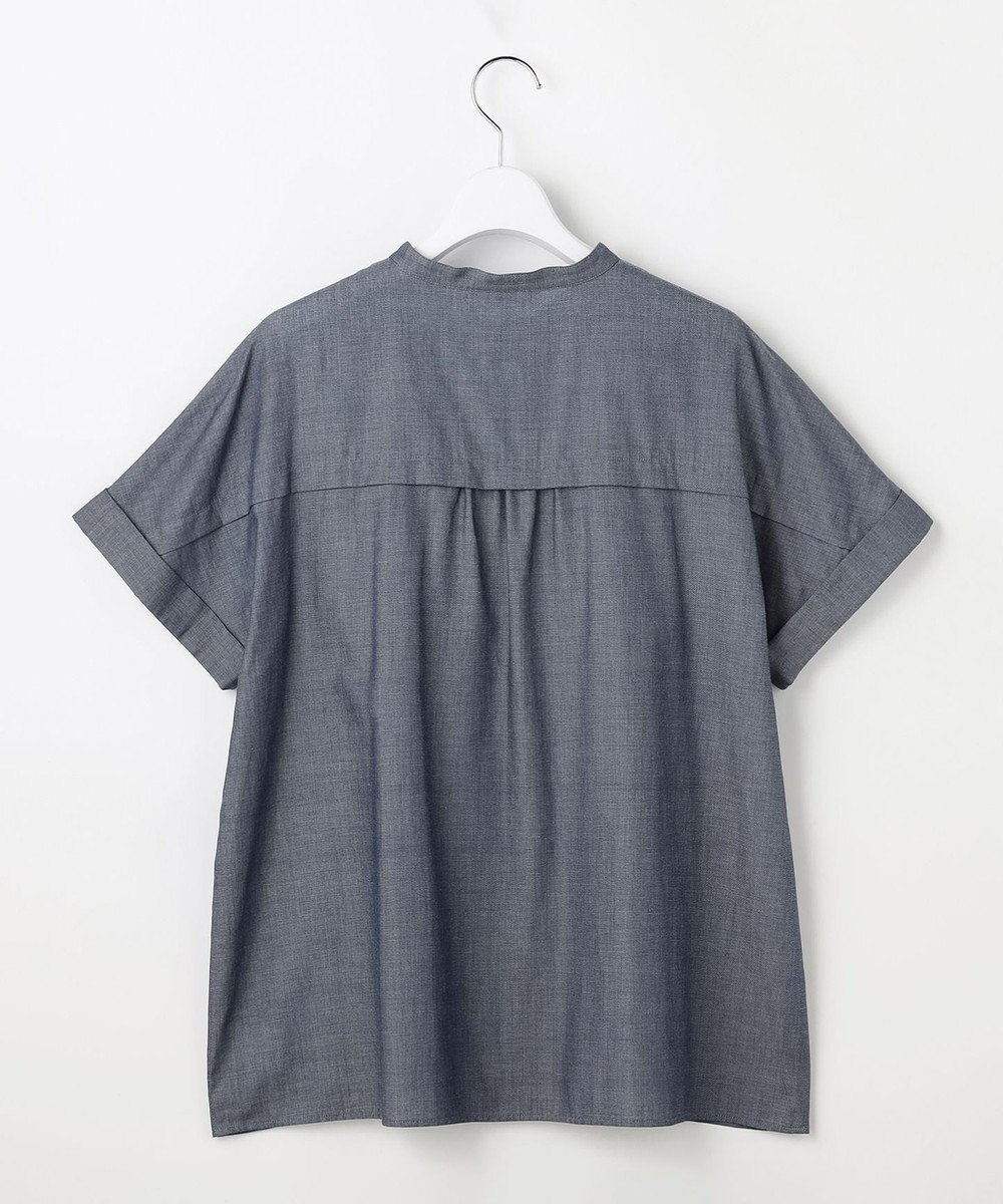 J.PRESS LADIES シアーデニム フレンチスリーブ ブラウス 