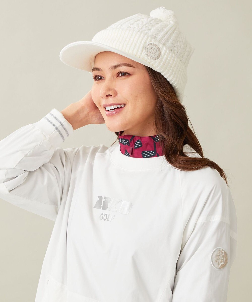 23区GOLF 【WOMEN】つば付きニット キャップ 