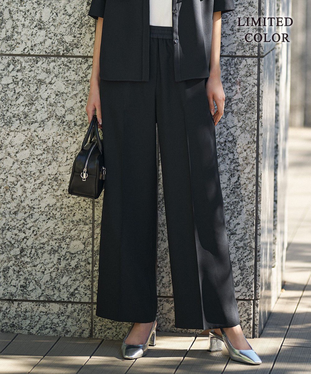 ICB L 【CLASSY.掲載・新色追加・WEB限定カラーあり】FluidBackSatin ワイドパンツ 