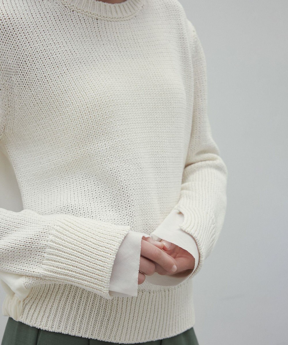 BEIGE， 【洗える・CLUEL 4月号掲載】COMFREY / オーガニックコットンクルーネックニット 