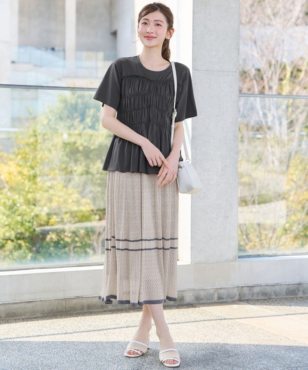 Tiaclasse シャーリングカットソートップス 