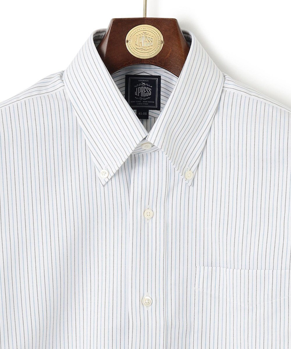 J.PRESS MEN 【WEB・一部店舗限定】ターコイズストライプシャツ/B.D. 