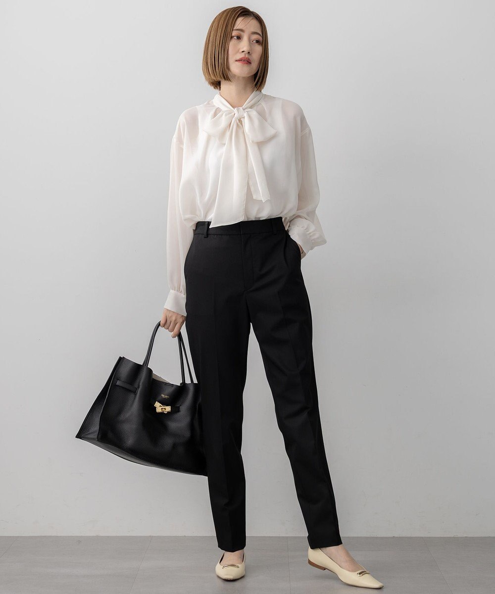 23区 S 【見上愛さん着用/洗える】シアービエラ ボウタイ ブラウス 