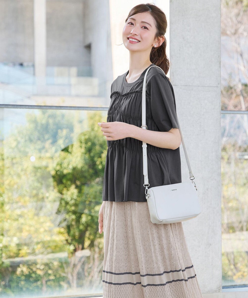 Tiaclasse シャーリングカットソートップス 