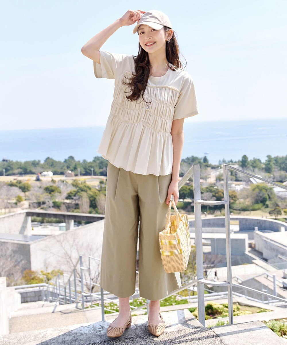 Tiaclasse シャーリングカットソートップス 