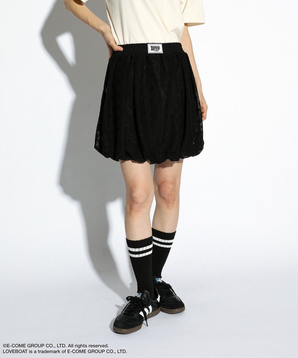 Green Parks ■ＬＯＶＥＢＯＡＴ　フラワーメッシュバルーンスカート 