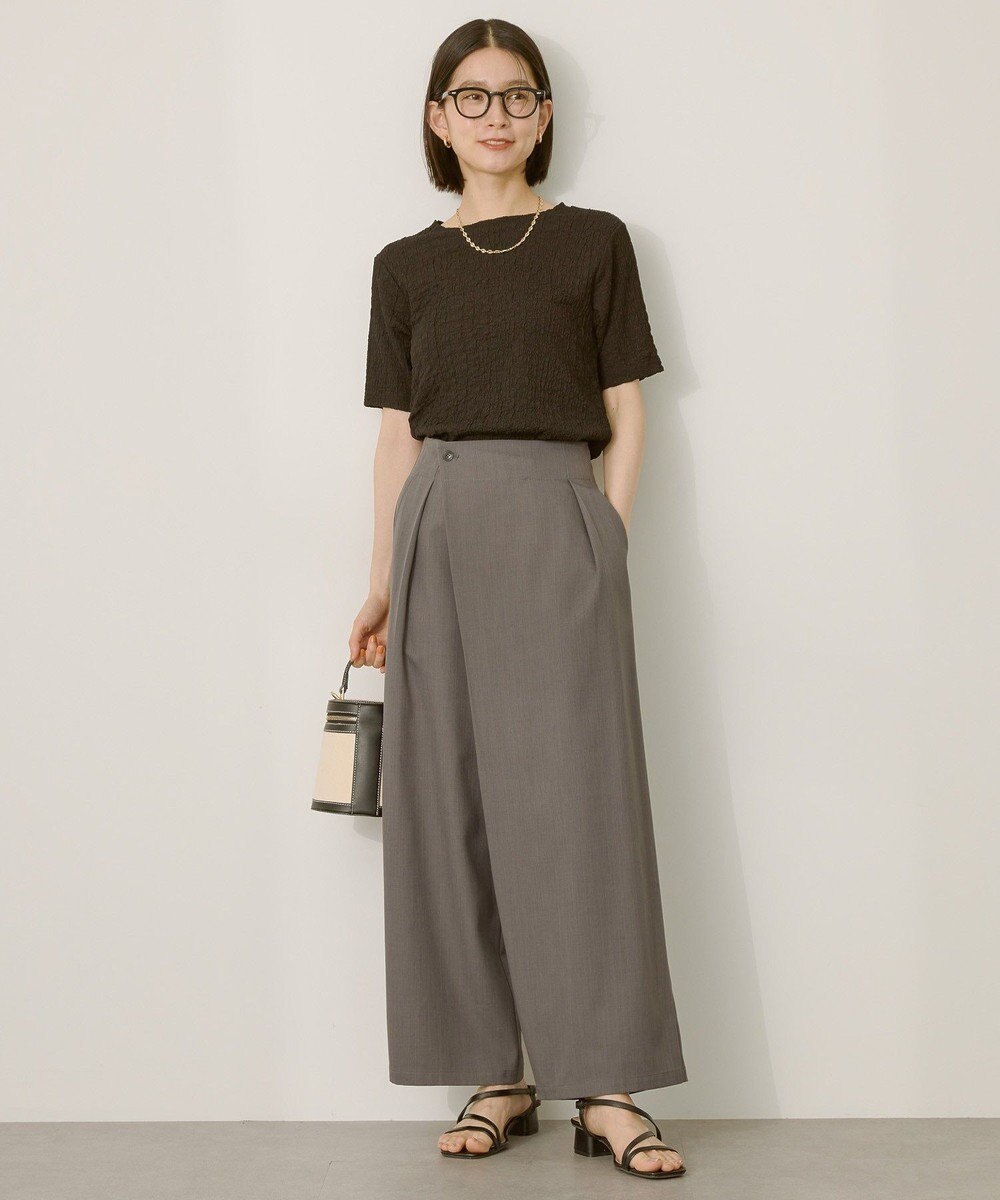 AMERICAN HOLIC タック　ラップワイドパンツ 