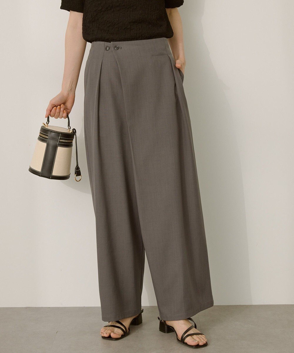 AMERICAN HOLIC タック　ラップワイドパンツ 