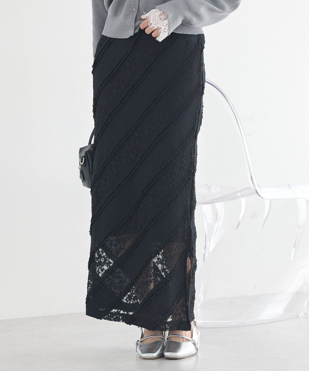 earth music&ecology 総レースナロースカート 