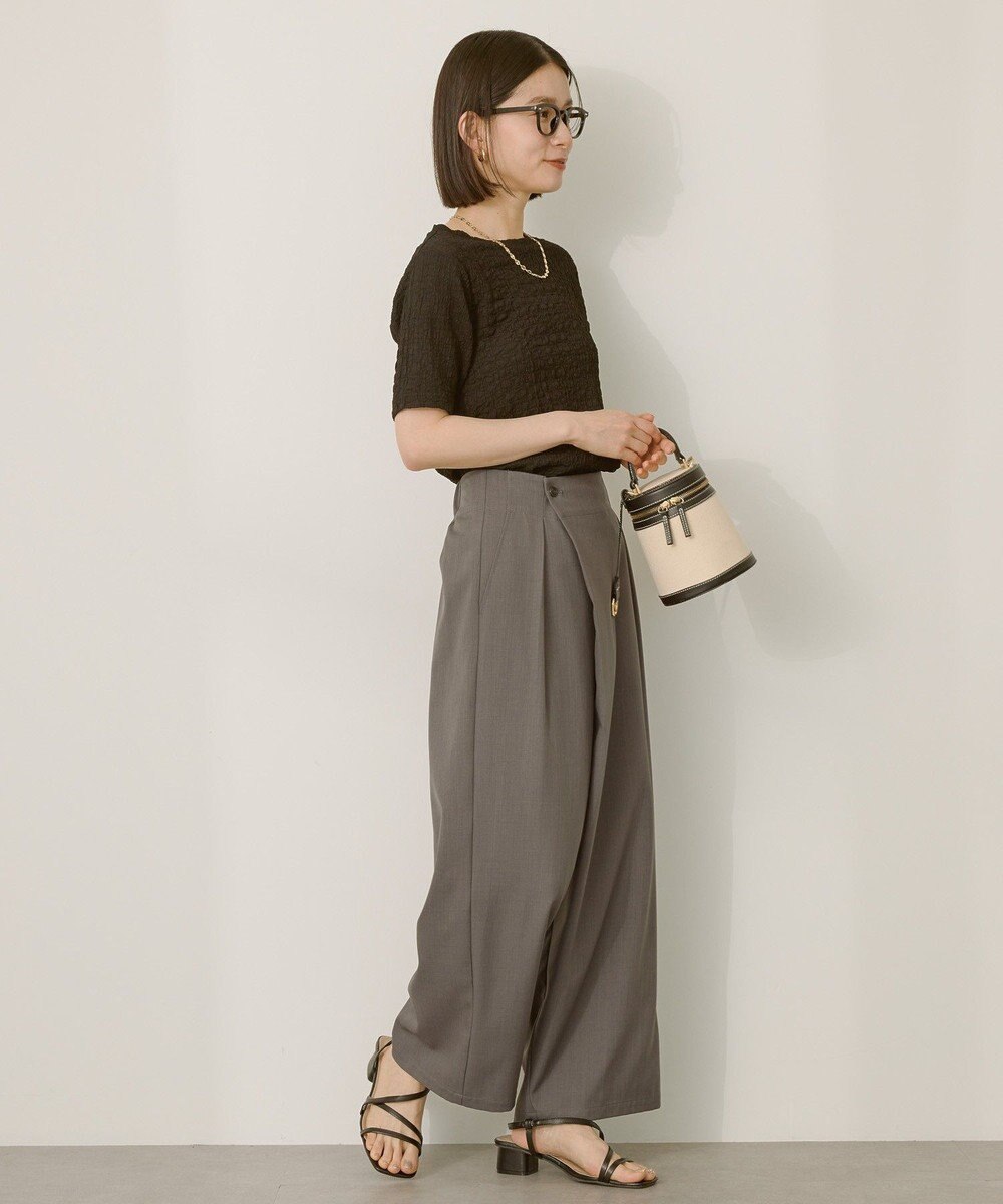 AMERICAN HOLIC タック　ラップワイドパンツ 