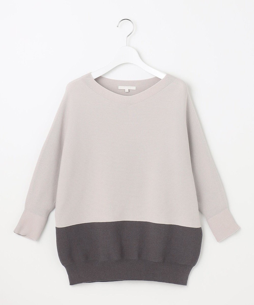 自由区 【WEB限定・洗える】コットンストレッチホールガーメントドルマン ニット 