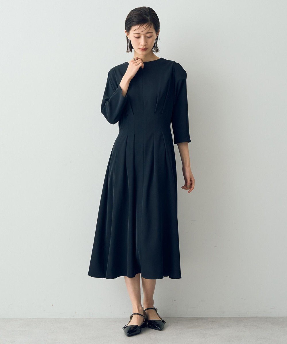 YECCA VECCA タックデザインドレス Navy