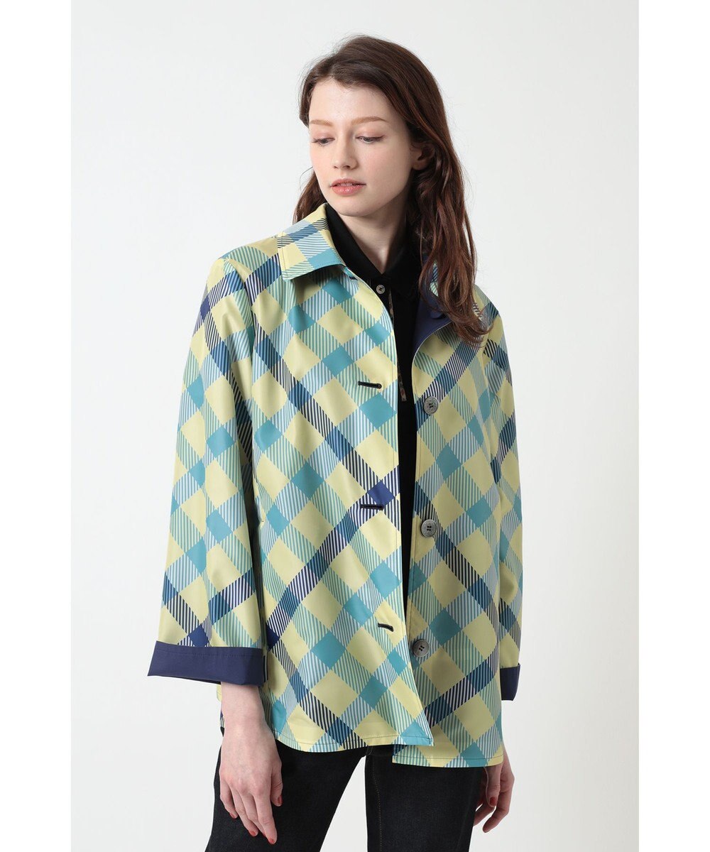 DAKS リバーシブルショート丈ステンカラーコート 