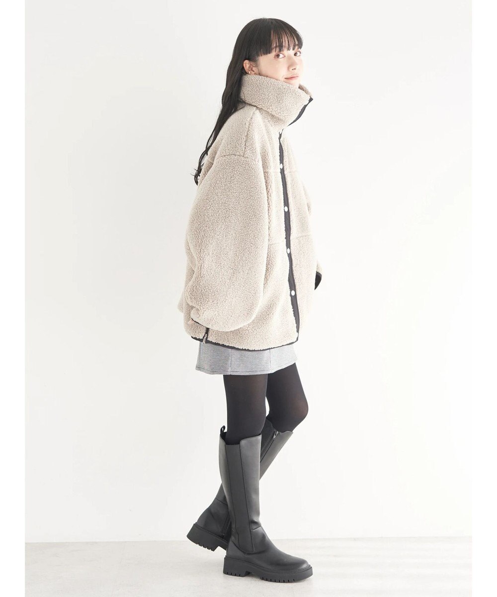 earth music&ecology リバーシブルボアブルゾン 