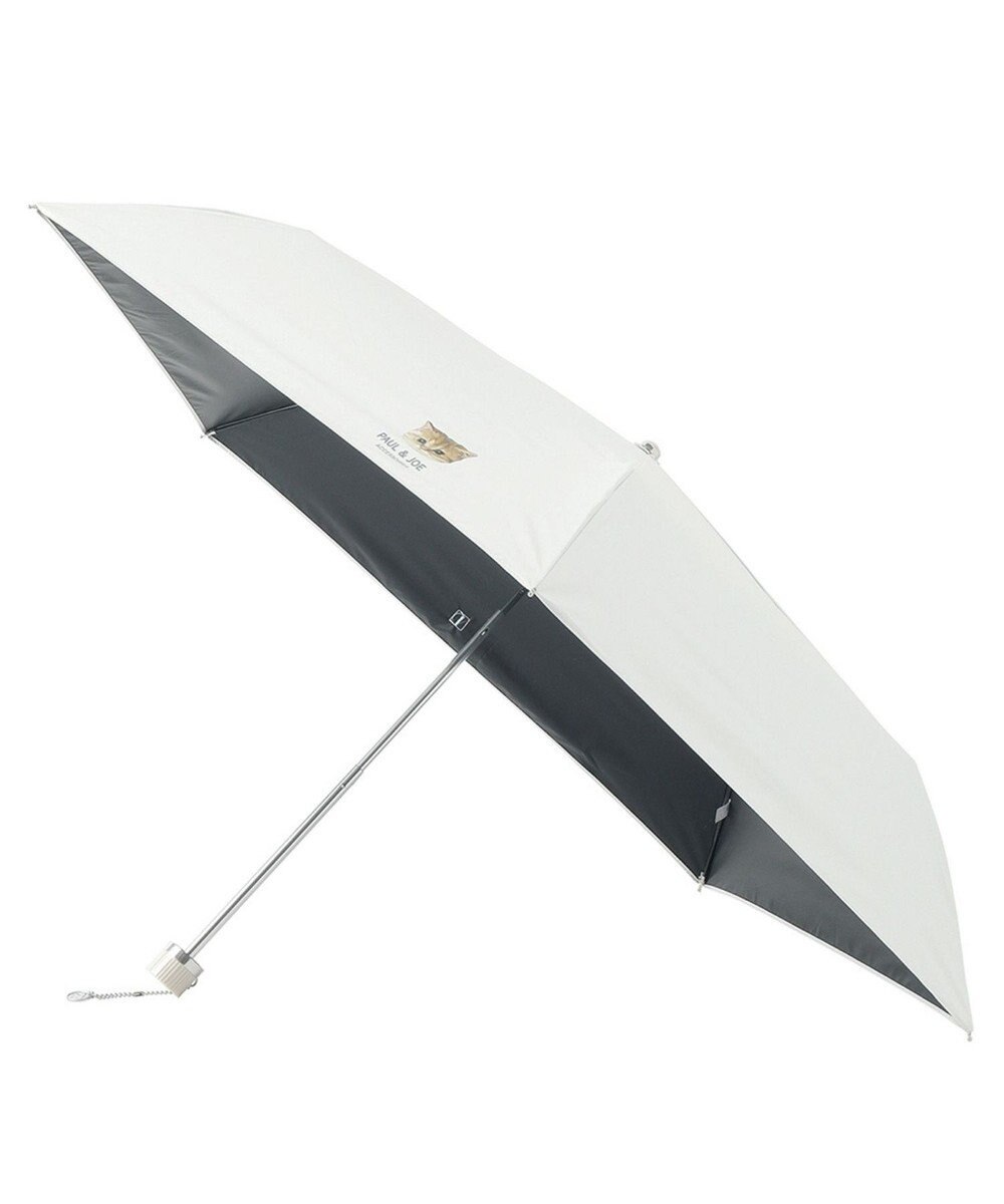 MOONBAT 【軽量】PAUL & JOE 晴雨兼用日傘 折りたたみ傘 ワンポイントヌネット 一級遮光 遮熱 UV 