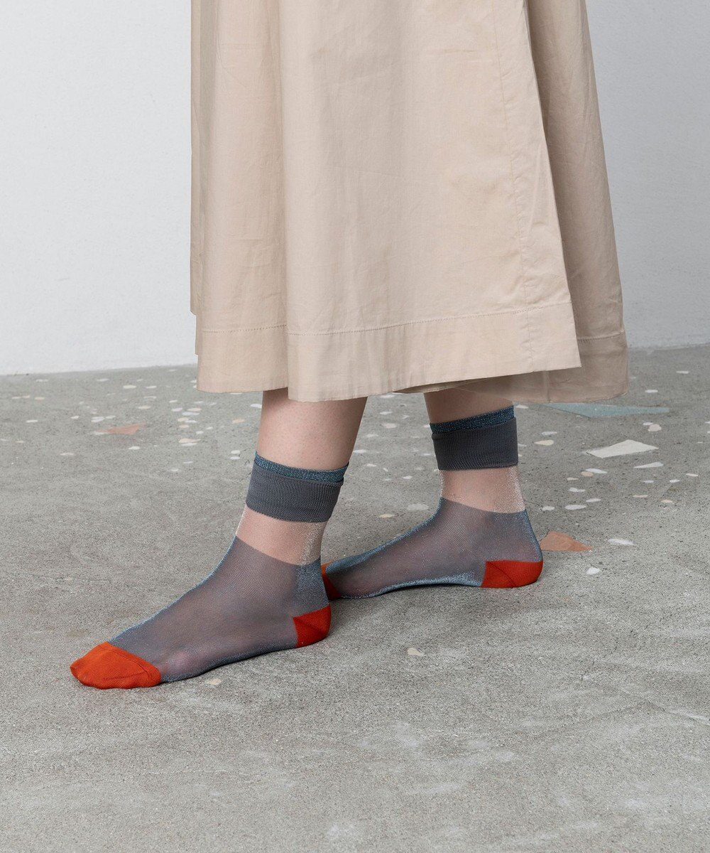 TRICOTE レイヤー ラメ シアーソックス 