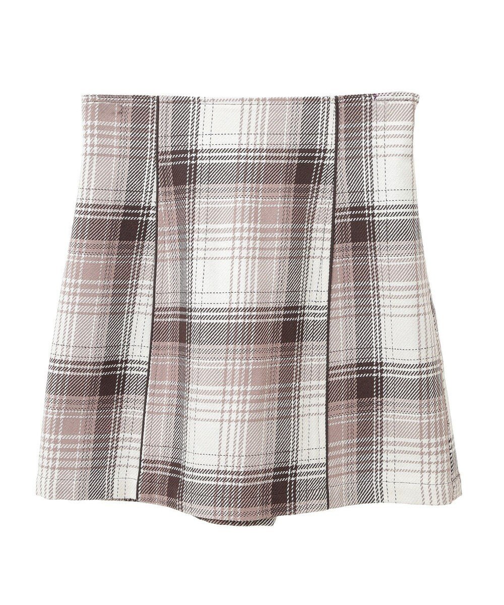 earth music&ecology コットンツイルチェックミニスカート 